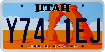 UT license plate Y741EJ
