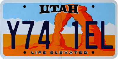 UT license plate Y741EL