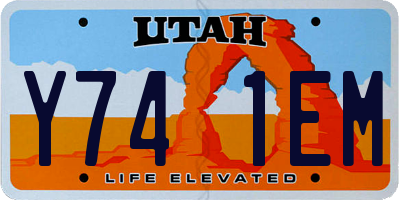 UT license plate Y741EM