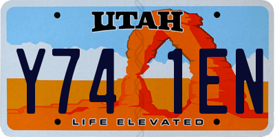 UT license plate Y741EN