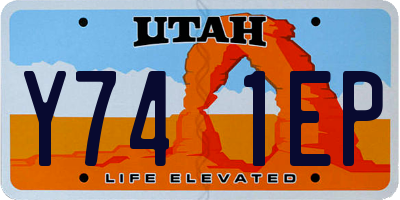 UT license plate Y741EP