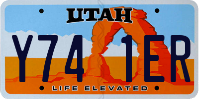 UT license plate Y741ER