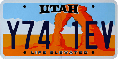UT license plate Y741EV