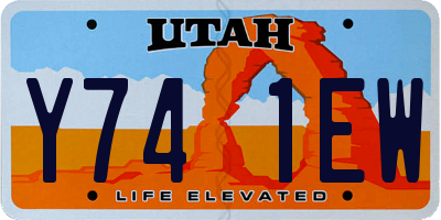 UT license plate Y741EW