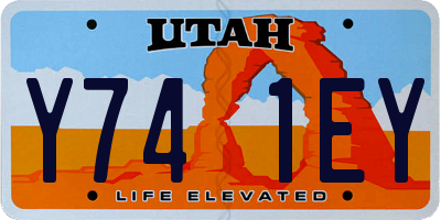 UT license plate Y741EY