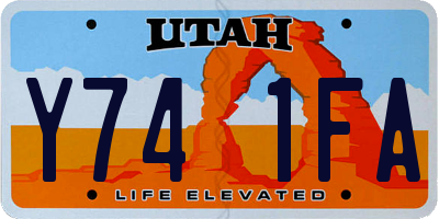 UT license plate Y741FA