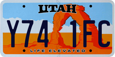 UT license plate Y741FC