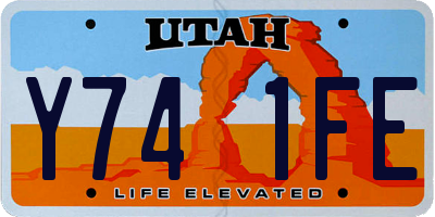 UT license plate Y741FE