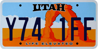 UT license plate Y741FF