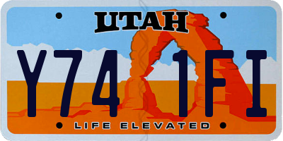UT license plate Y741FI