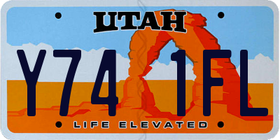 UT license plate Y741FL