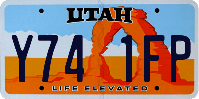 UT license plate Y741FP