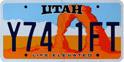 UT license plate Y741FT
