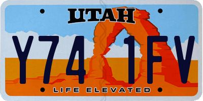 UT license plate Y741FV