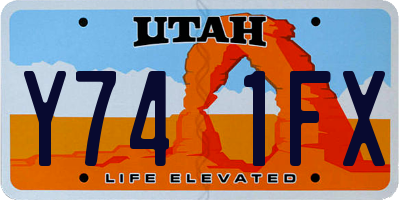 UT license plate Y741FX
