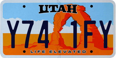 UT license plate Y741FY