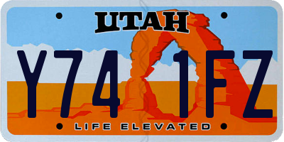 UT license plate Y741FZ