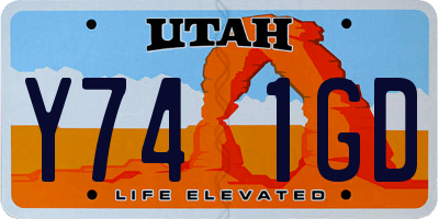UT license plate Y741GD