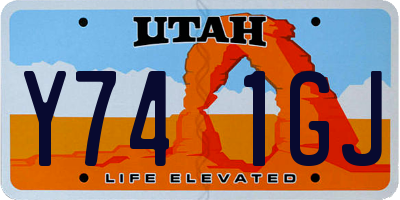 UT license plate Y741GJ