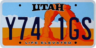 UT license plate Y741GS