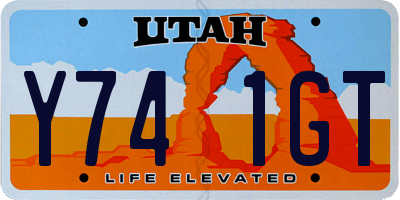 UT license plate Y741GT