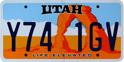 UT license plate Y741GV