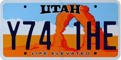 UT license plate Y741HE