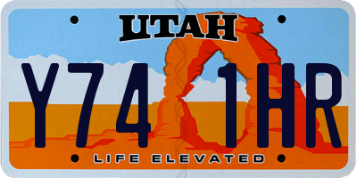 UT license plate Y741HR