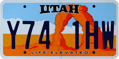 UT license plate Y741HW