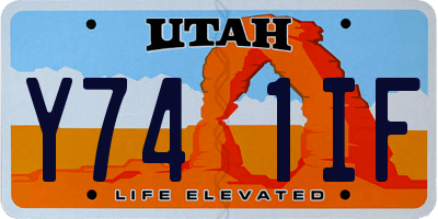 UT license plate Y741IF