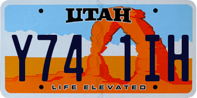 UT license plate Y741IH