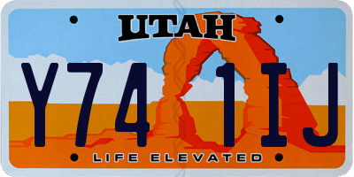 UT license plate Y741IJ