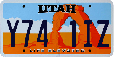 UT license plate Y741IZ