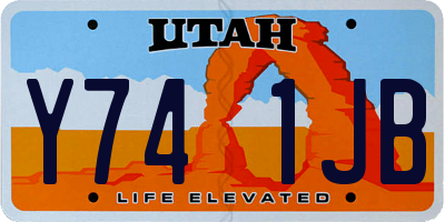 UT license plate Y741JB
