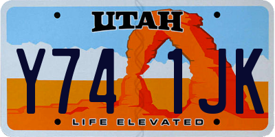 UT license plate Y741JK