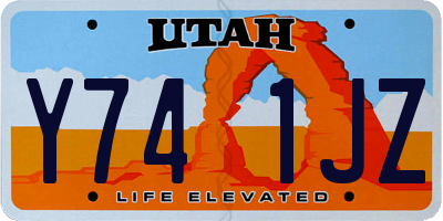 UT license plate Y741JZ