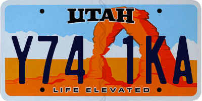 UT license plate Y741KA