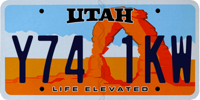 UT license plate Y741KW