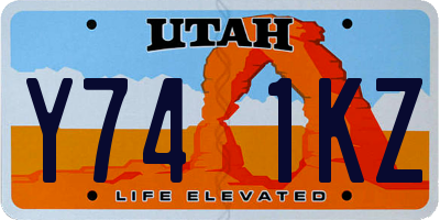 UT license plate Y741KZ