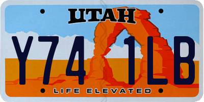UT license plate Y741LB