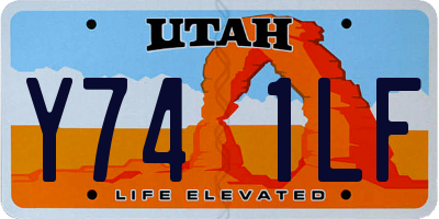 UT license plate Y741LF