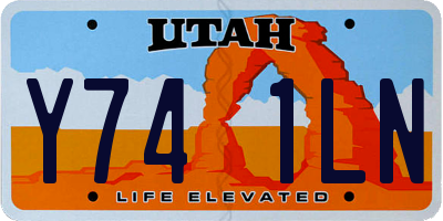 UT license plate Y741LN