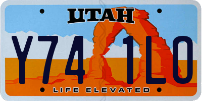 UT license plate Y741LO