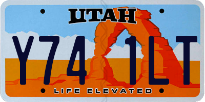 UT license plate Y741LT