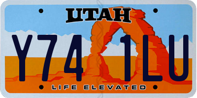 UT license plate Y741LU
