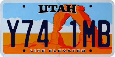 UT license plate Y741MB