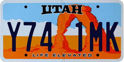 UT license plate Y741MK
