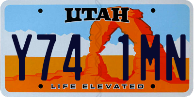 UT license plate Y741MN