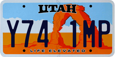 UT license plate Y741MP