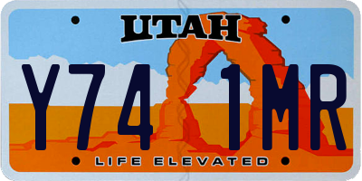 UT license plate Y741MR